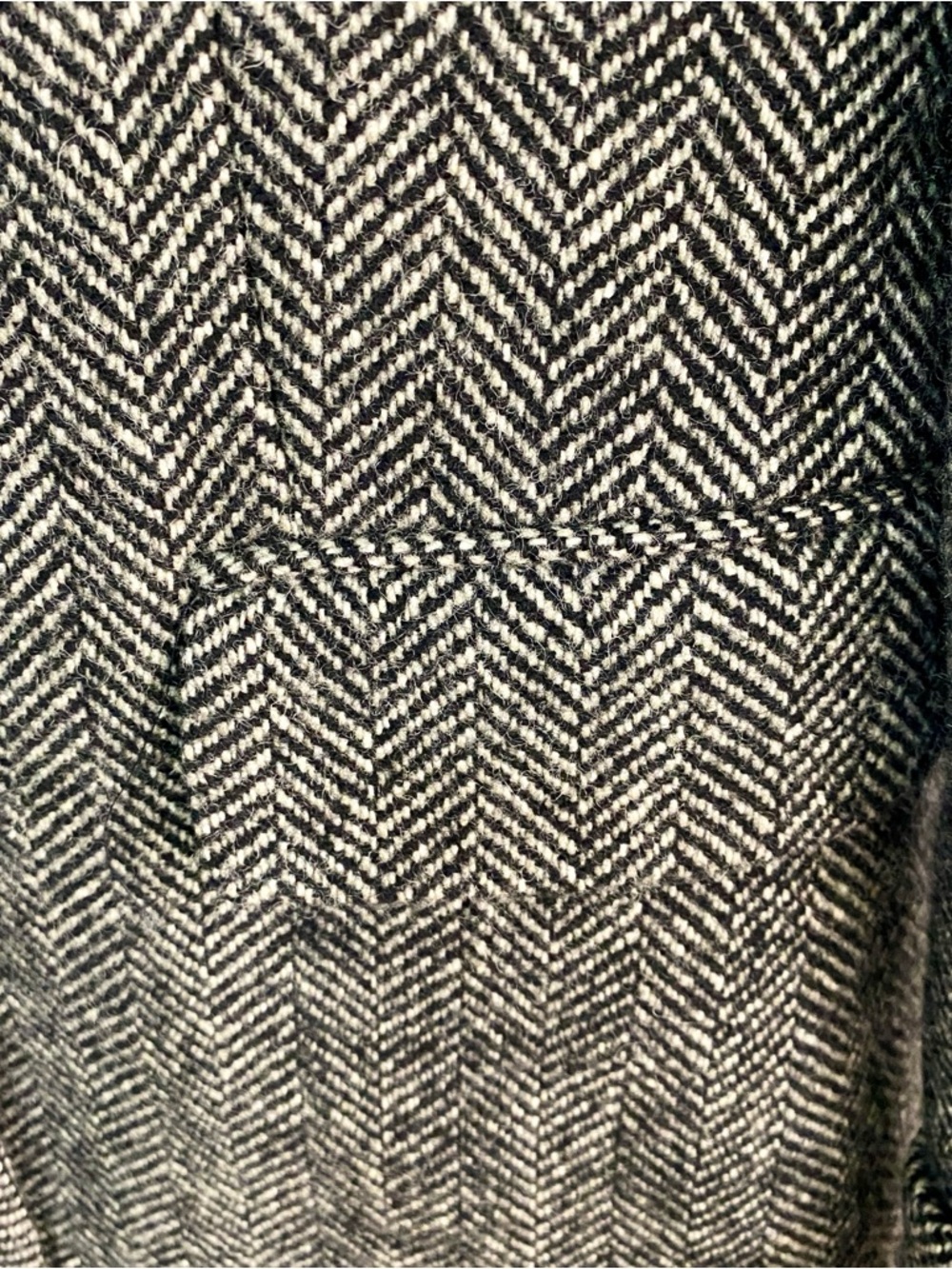 VTG 90s Lauren Ralph Lauren Herringbone Wool Blazer Jacket Y2K Black White Sz 8 - Picture 5 of 12